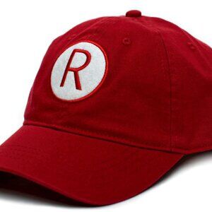 Red Baseball Cap with Embroidered Logo